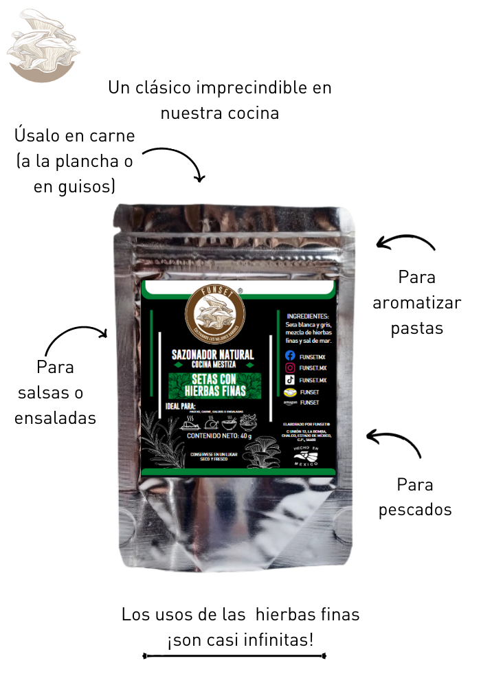 SAZONADORES NATURALES DE SETAS EN SOBRE