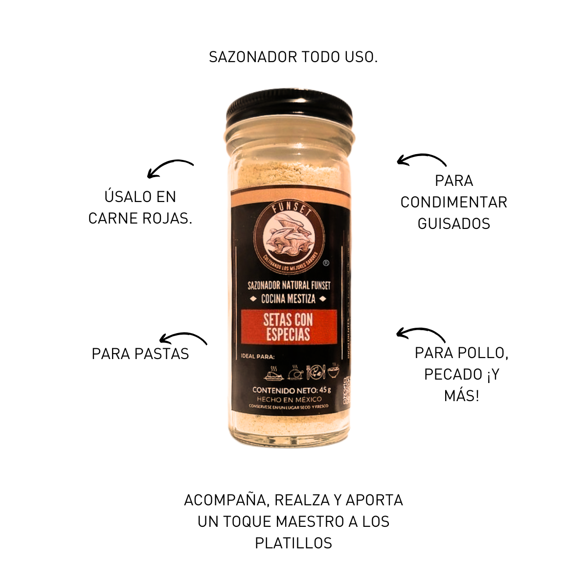 SAZONADOR GOURMET NATURAL SETAS CON ESPECIAS 65 GR