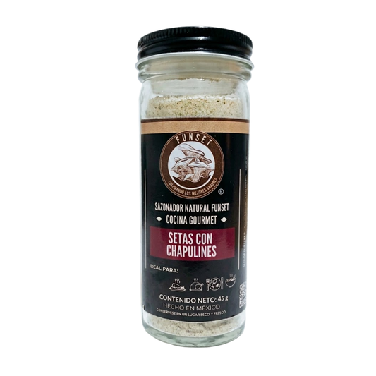 SAZONADOR GOURMET NATURAL SETAS CON CHAPULINES 65 GR