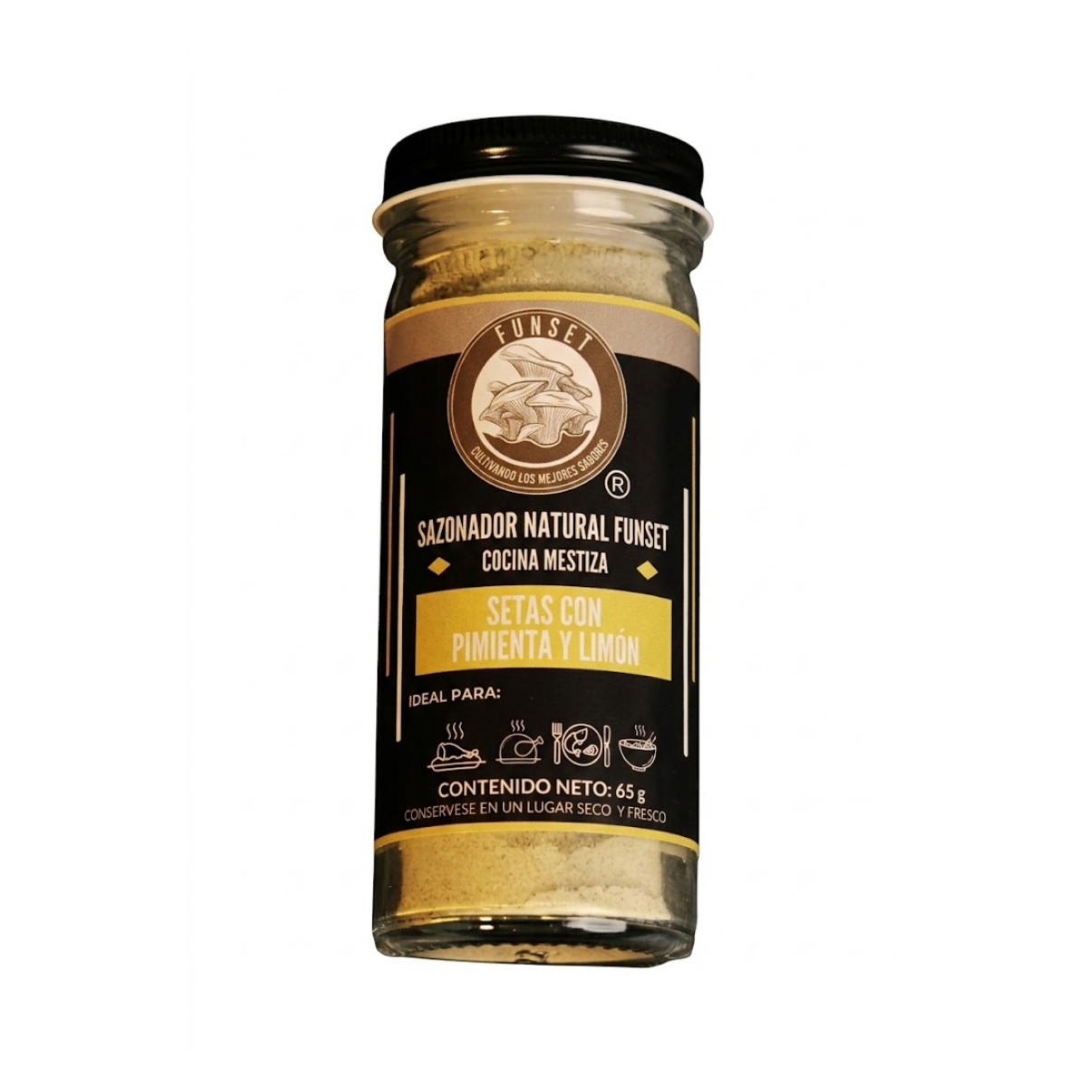 SAZONADOR GOURMET NATURAL SETAS CON PIMIENTA LIMÓN 80 GR