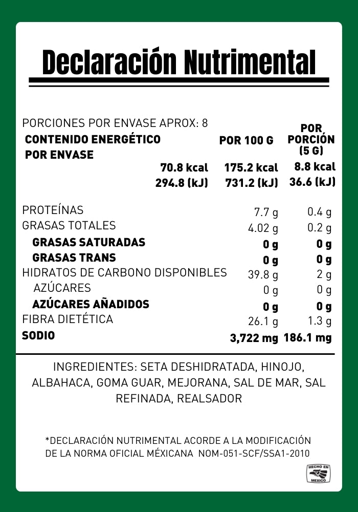SAZONADOR NATURAL SETAS CON HIERBAS FINAS