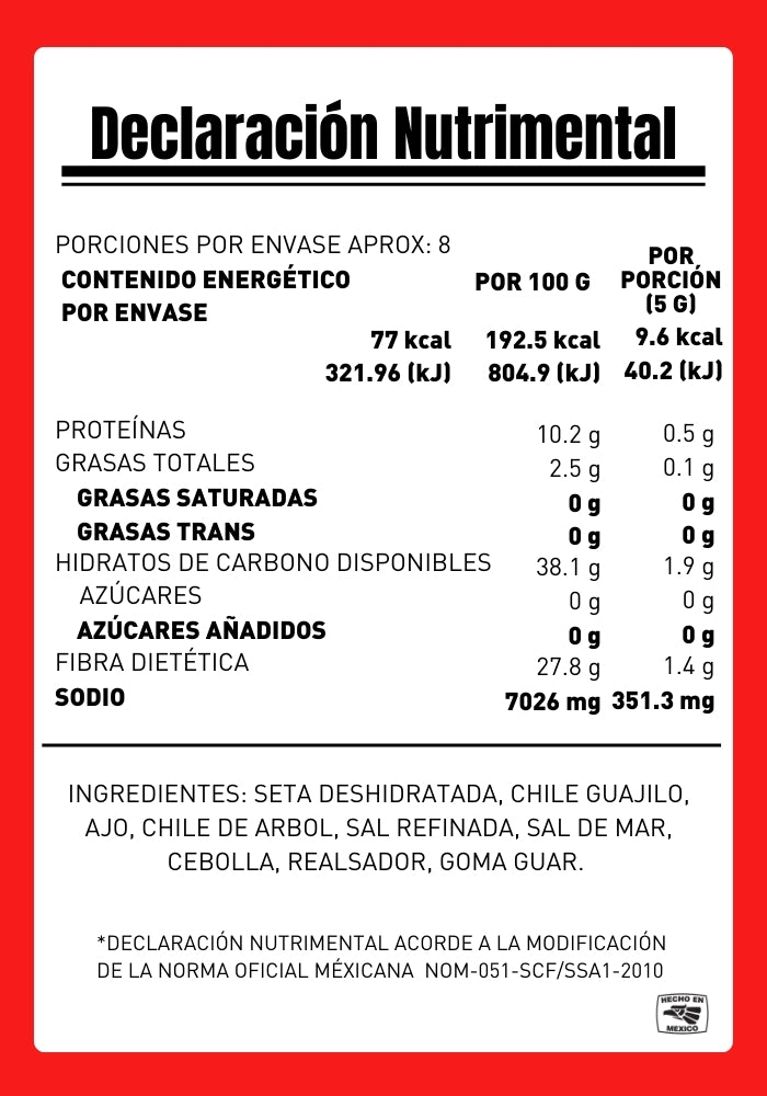 SAZONADOR NATURAL SETAS CON CHILES
