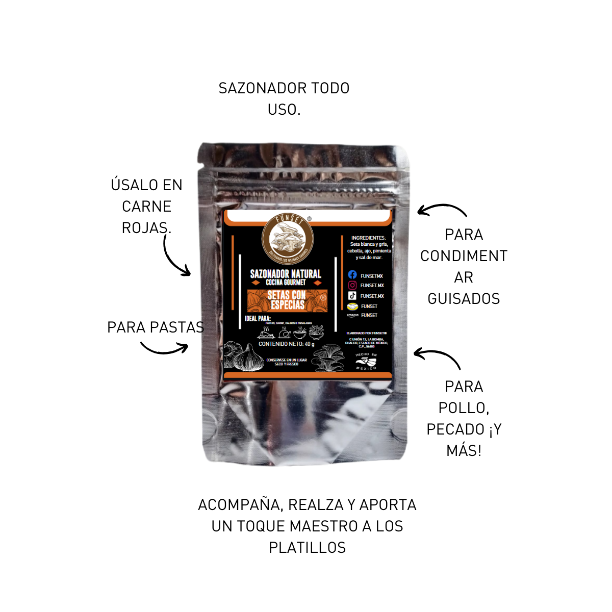 Sazonadores Naturales de Setas (40g-55g) - FUNSET®