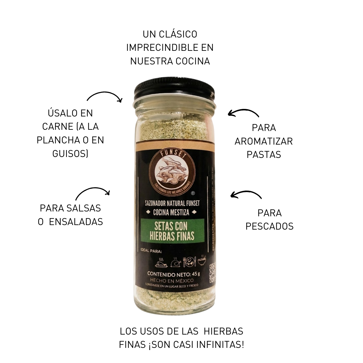 SAZONADOR GOURMET NATURAL SETAS CON HIERBAS FINAS 65 GR