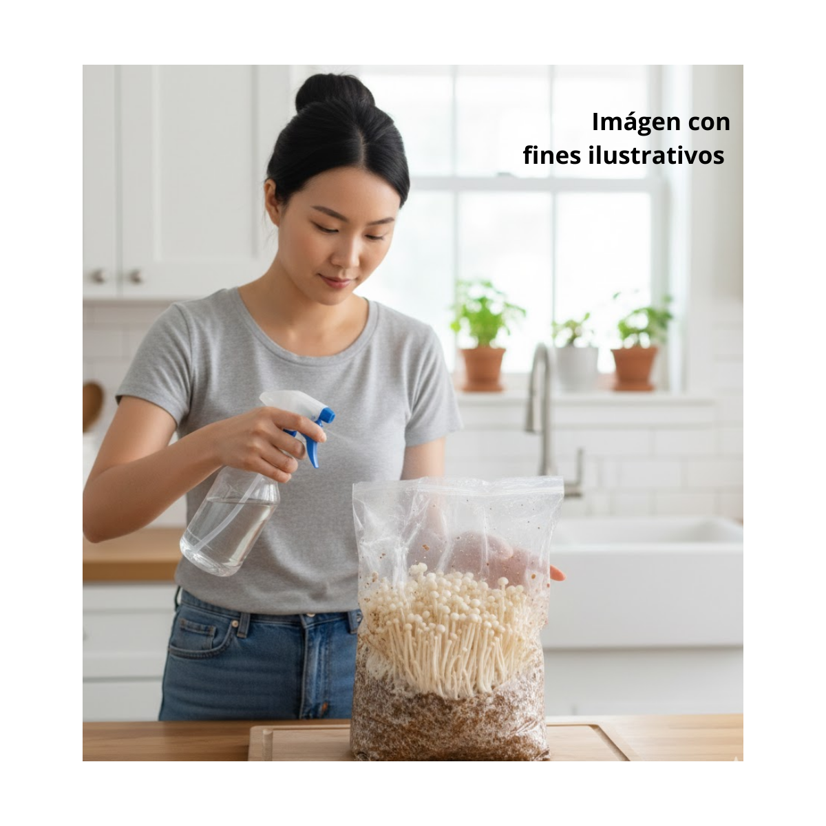 KIT DE CULTIVO EN CASA DE HONGO ENOKI