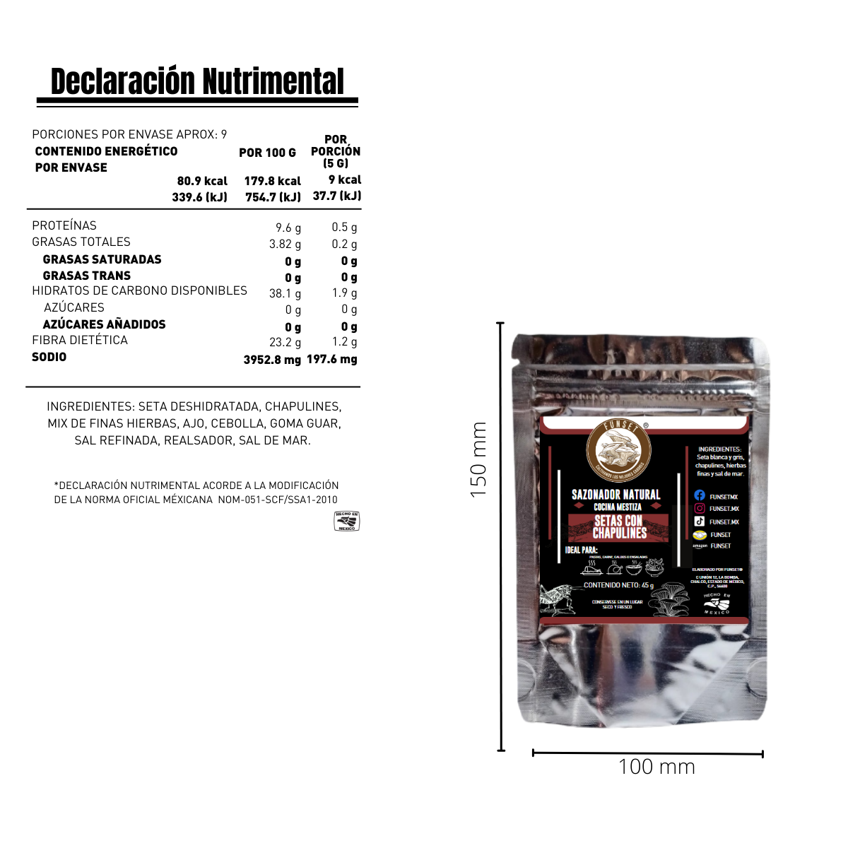 Sazonadores Naturales de Setas (40g-55g) - FUNSET®