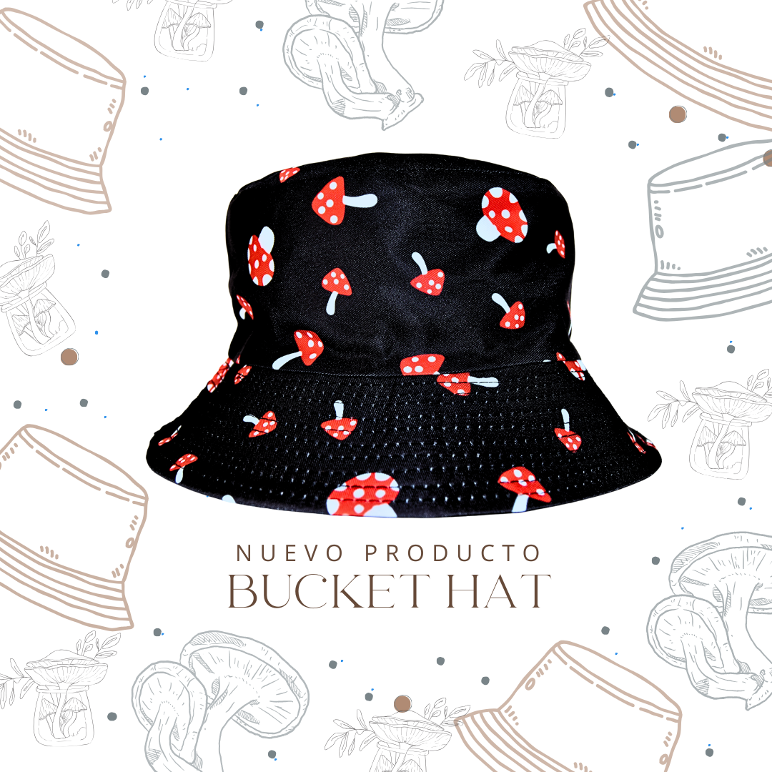 BUCKET HAT RED MUSHRROOM