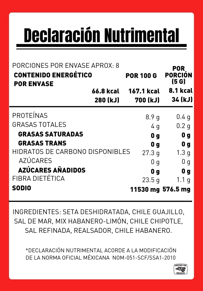 SAZONADOR NATURAL SETAS CON EXTRACHILES