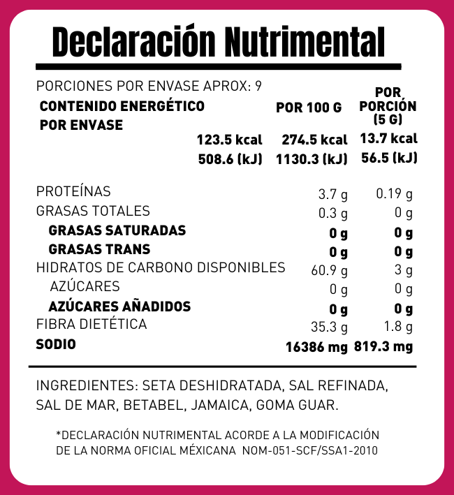 SAZONADOR NATURAL SETAS CON BETABEL Y JAMAICA