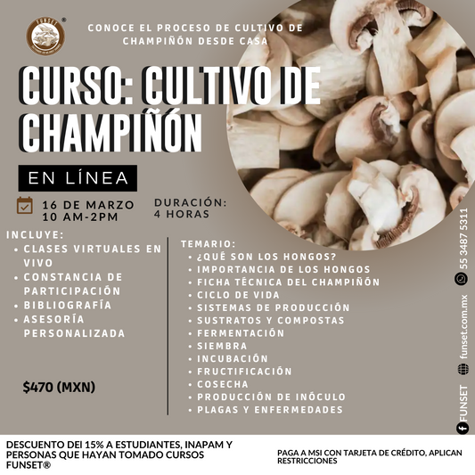 CURSO ONLINE "CULTIVO DE CHAMPIÑÓN"