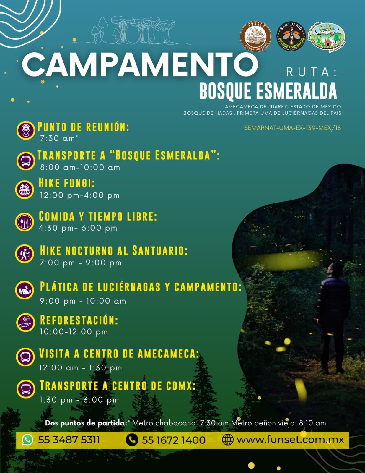 EXPERIENCIAS BIOLUMINICENTES- CAMPAMENTO